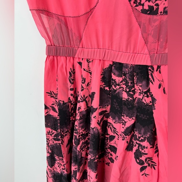 ANTHROPOLOGIE Tracy Reese Dress Women’s Silk Combo Frock Kimono Floral - Picture 6 of 14